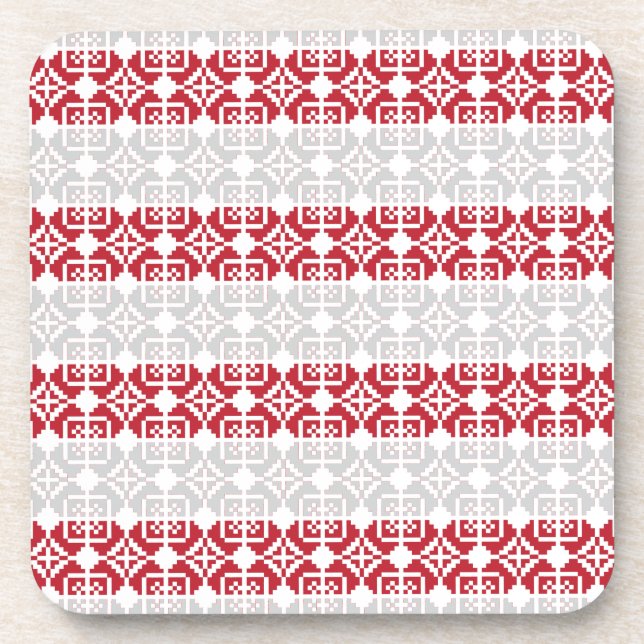 Porta-copo Manhã da Letónia - Padrão geométrico II do SUN (Frente)