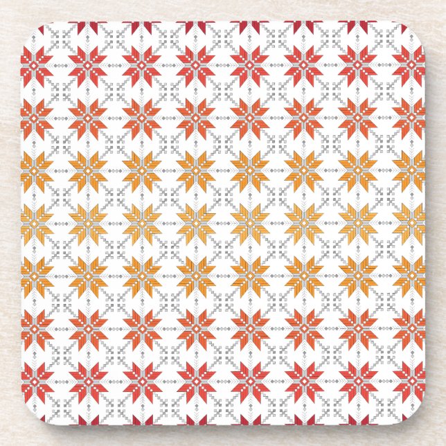 Porta-copo Manhã da Letónia - Padrão geométrico IV do SUN (Frente)