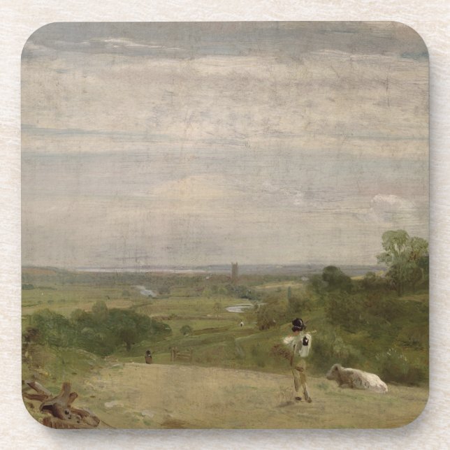 Porta-copo Manhã do verão de John Constable |: Dedham de (Frente)