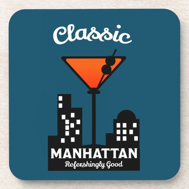 Porta-copo Manhattan Cocktail Wall Art (Frente)