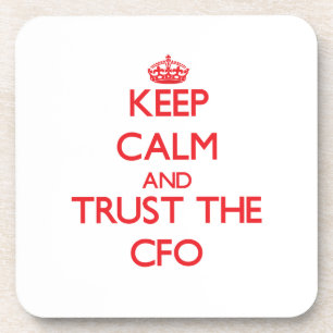 Porta-copo Mantenha a calma e confie o Cfo