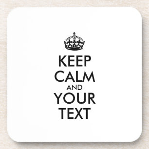 Porta-copo MANTENHA O CALM Personalizado e o TEXTO