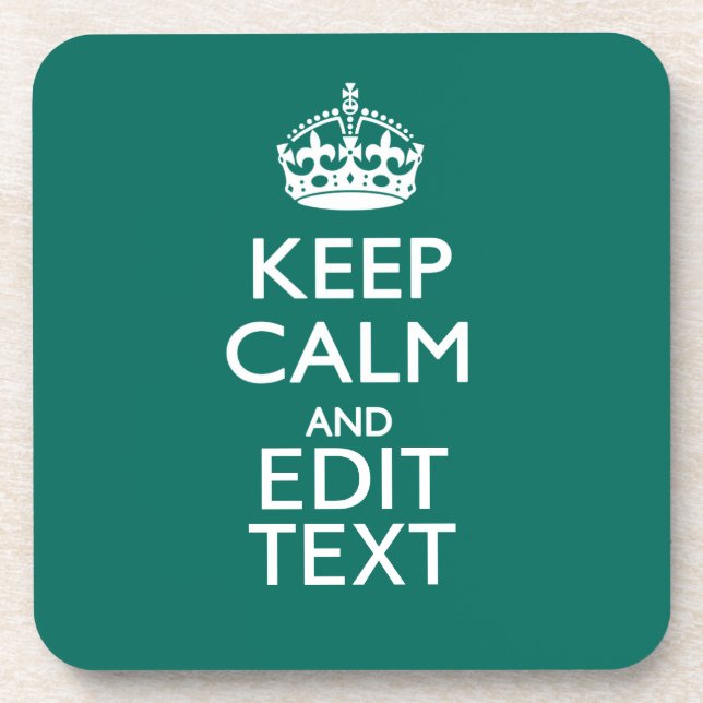 Porta-copo Mantenha-Se Calmo E Mantenha O Texto Em Teto (Frente)