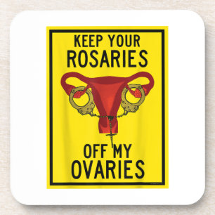 Porta-copo Mantenha Suas Rosários Fora De Minha Feminista Fun