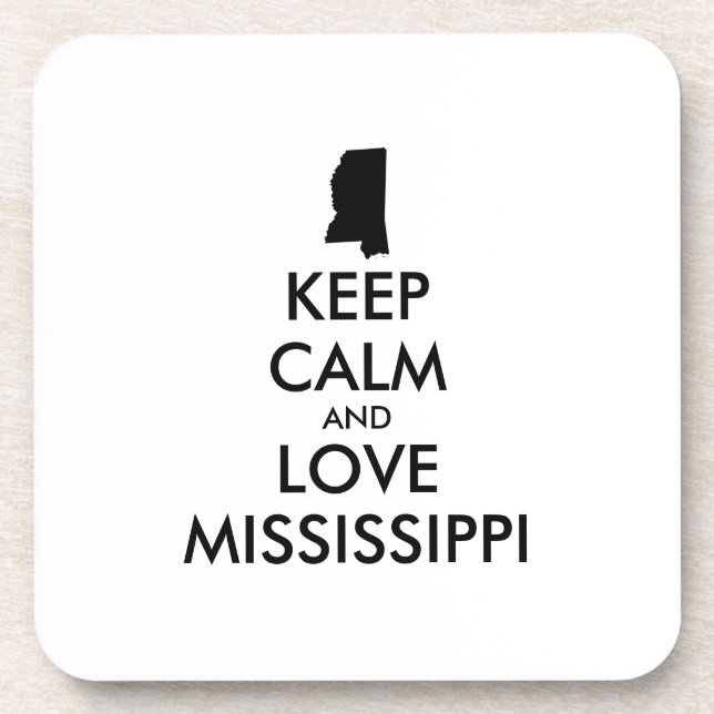 Porta-copo MANTER CALMO E AMAR MISSISSIPPI personalizável (Frente)
