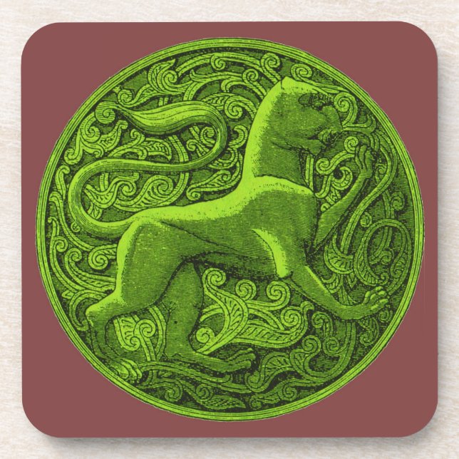 Porta-copo manticore em verde (Frente)