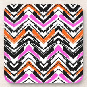 Porta-copo Mão preta, alaranjada, e cor-de-rosa teste padrão