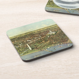 Porta-copo Mapa Antigo com Vista Panorâmica de Washington DC