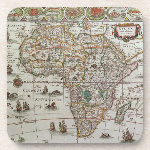 Porta-copo Mapa antigo da África, c. 1635
