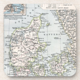 Porta-copo Mapa Antigo da Dinamarca, Danmark em dinamarquês,