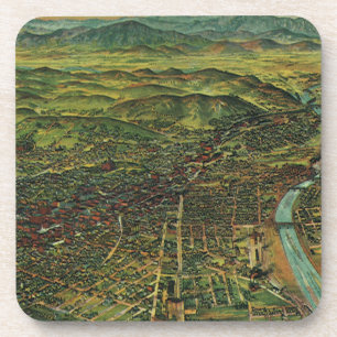 Porta-copo Mapa Antigo de Los Angeles, Califórnia e Rio
