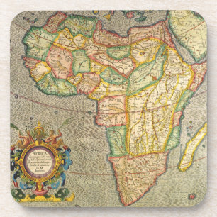 Porta-copo Mapa Antiquado do Mercador Mundial da África, 163