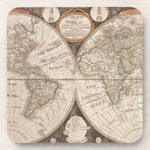 Mapa Antiquado do Mundo 1799