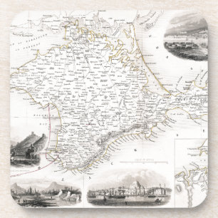 Porta-copo MAPA: CRIMEIA, c1855