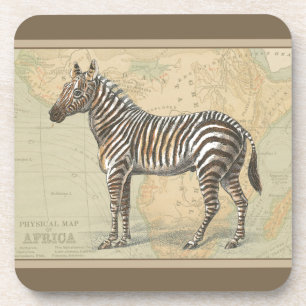 Porta-copo Mapa da África e uma Zebra