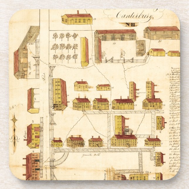PORTA-COPO MAPA DA VILA DO ABANADOR, 1849 (Frente)