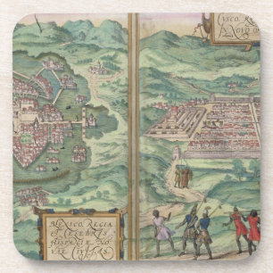 Porta-copo Mapa de México e de Cuzco, 'de Civitates Orbis Te