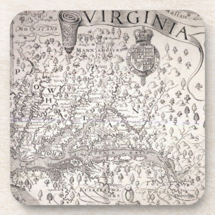 Porta-copo Mapa de Virgínia, 1612