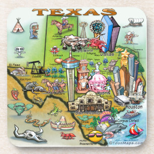 Porta-copo Mapa do divertimento de Texas