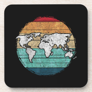 Porta-copo Mapa do Mundo Retroativo
