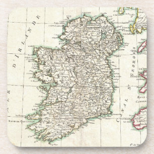 Porta-copo Mapa do vintage de Ireland (1771)