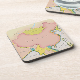 Porta-copo Mapa ilustrado da China