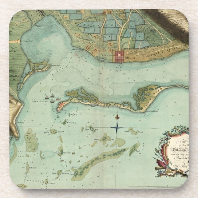PORTA-COPO MAPA: JAMAICA, 1756 (Frente)