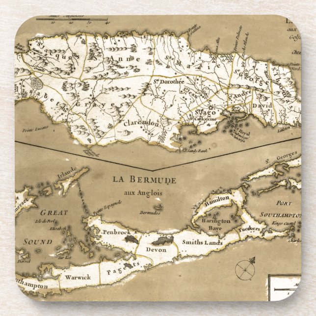 PORTA-COPO MAPA: JAMAICA, 1767 (Frente)