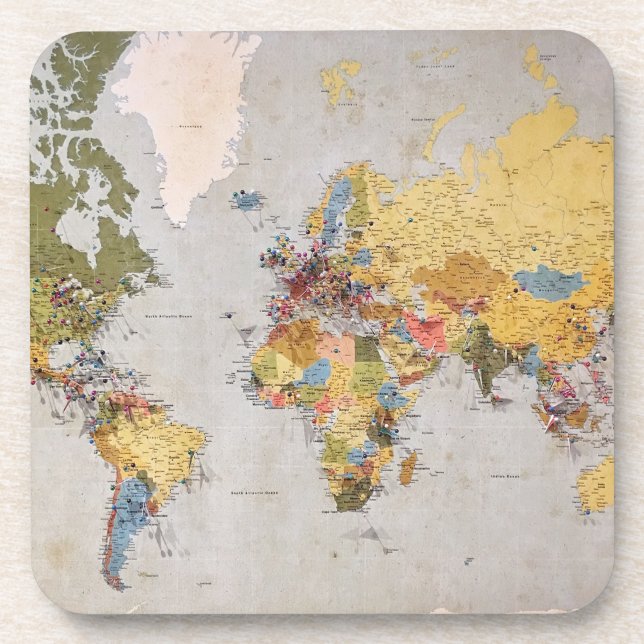 Porta-copo mapa mundial (Frente)