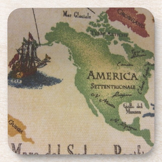 Porta-copo Mapa Mundial - América (Frente)