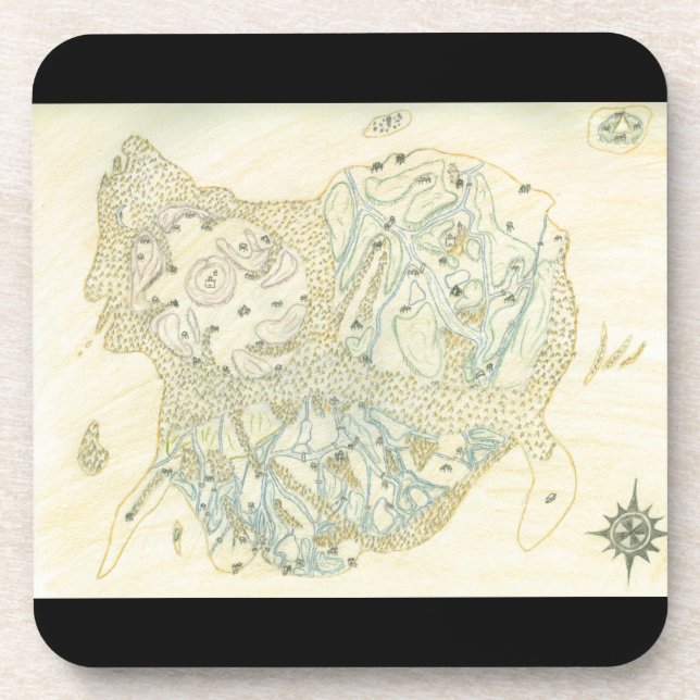 Porta-copo Mapa não rotulado de Trino (Frente)