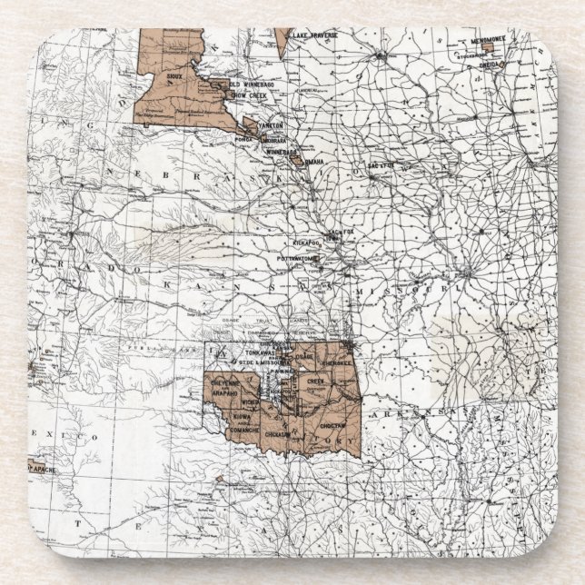 PORTA-COPO MAPA: RESERVAS, 1888 (Frente)