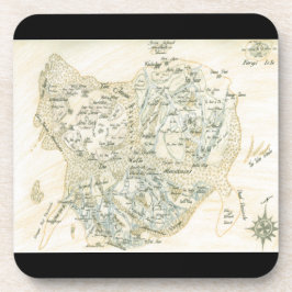 Porta-copo Mapa rotulado de Trino