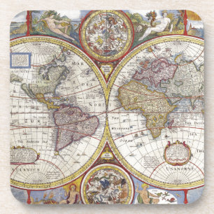 Porta-copo Mapa velho do mundo