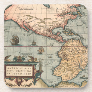 Porta-copo Mapa Vintage da América do Norte
