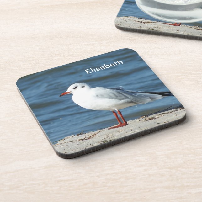 Porta-copo mar, água, gaivota, pássaro, viagem, azul, céu, be (Left Side)