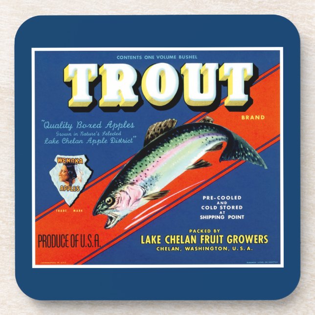 Porta-copo Marca de Trouts (Frente)