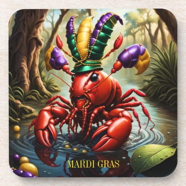 Porta-copo Mardi Gras Crawfish (Frente)