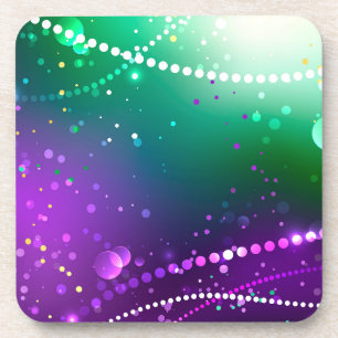Porta-copo Mardi Gras Festivo Purple Background