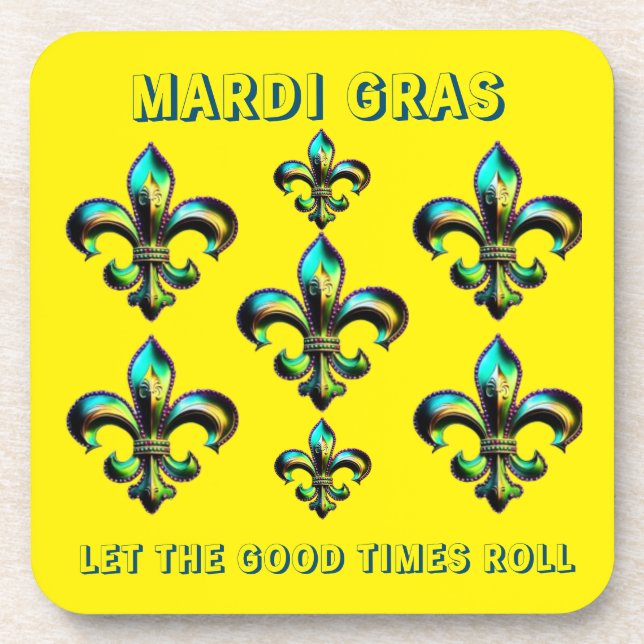 Porta-copo Mardi Gras Fleur De Lis (Frente)