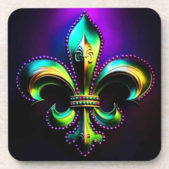Porta-copo Mardi Gras Fleur De Lis (Frente)