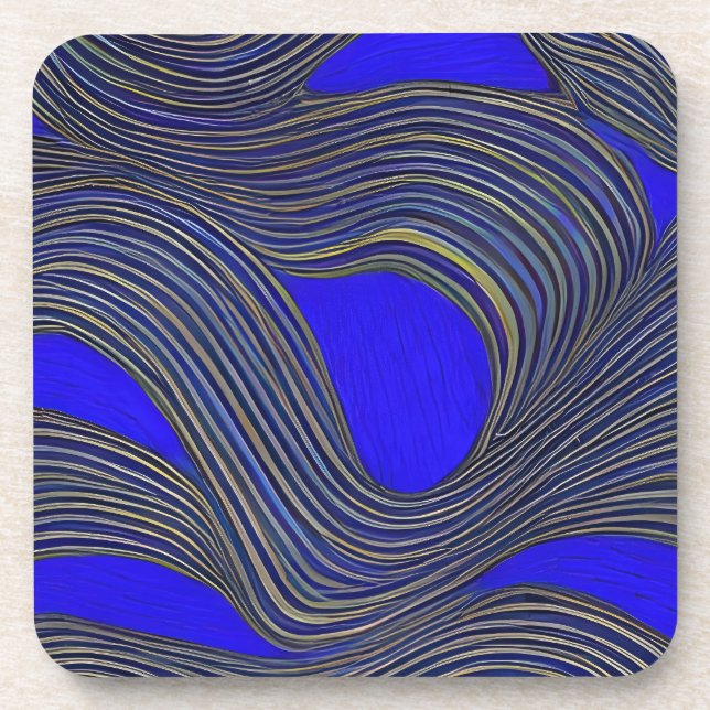 Porta-copo Marinhas Abstratas Ondas Fragmentadas 18 (Frente)