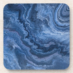 Porta-copo Mármore Azul Abstrato