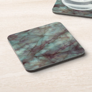 Porta-copo Mármore Azul Teal e Fluorite Roxo