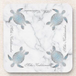 Porta-copo Mármore das Tartarugas do Mar   Mele Kalikimaka   