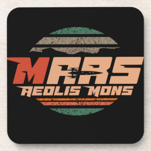 Porta-copo Mars Red Planet Aeolis Mons Mount Sharp vintage bl