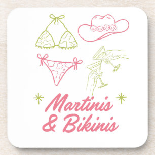 Porta-copo Martinis e Bikinis Festa de Solteira na Praia