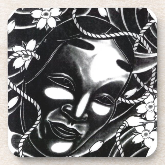 Porta-copo Máscara Oni Kabuki (Frente)