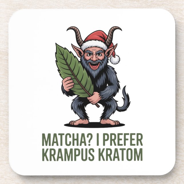 Porta-copo Matcha? Eu Prefiro Krampus Kratom Natal Divertido  (Frente)