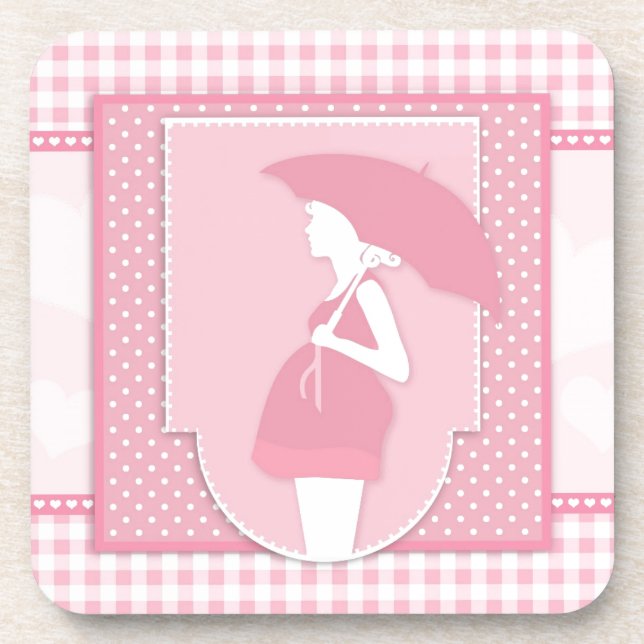 Porta-copo maternidade rosa (Frente)